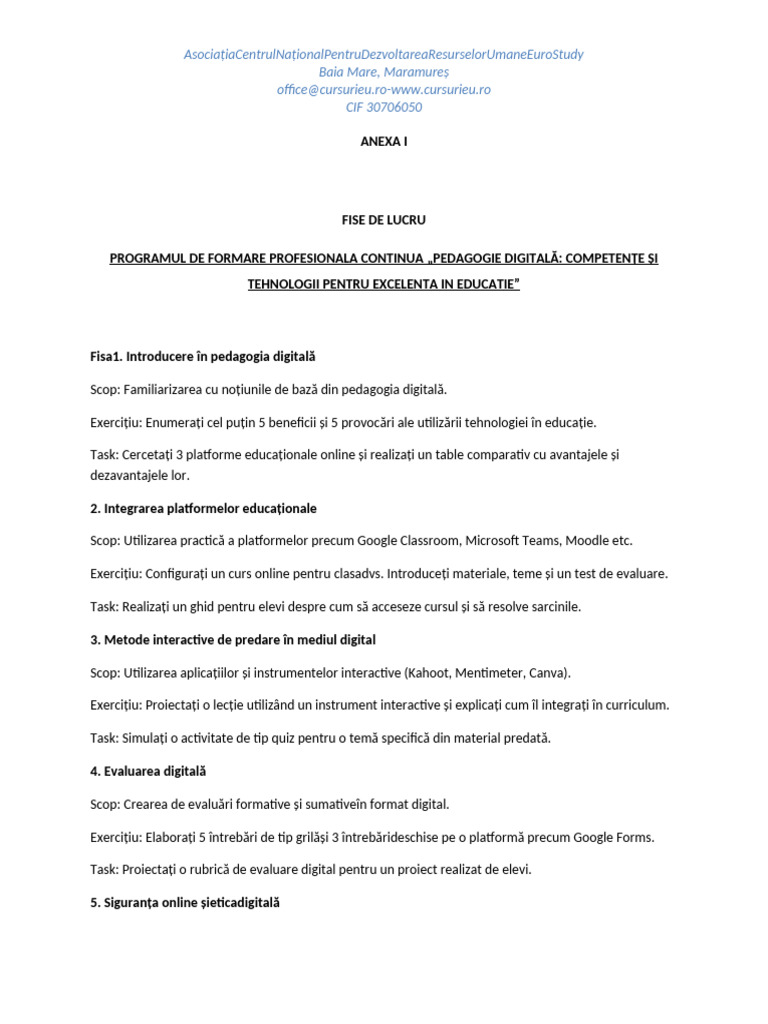 Fisa 1 | PDF