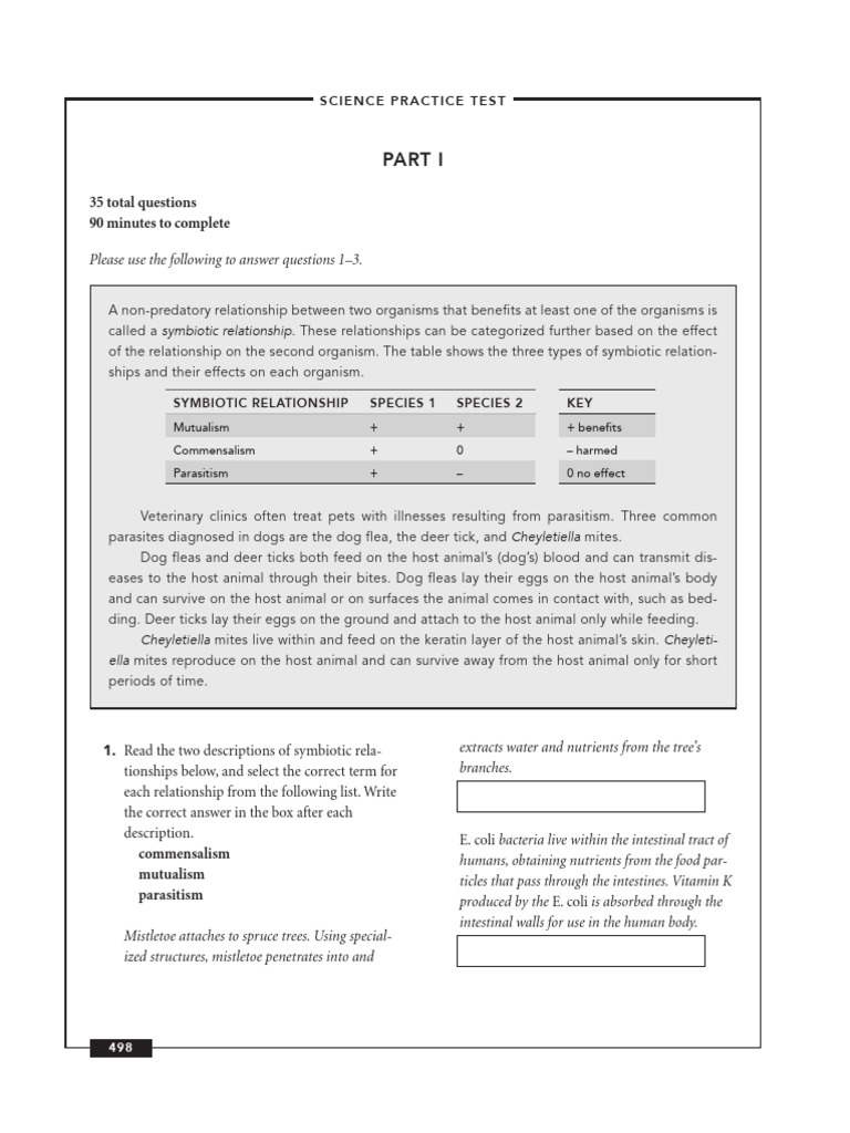 GED Science Test Questions | PDF | Parasitism | Eclipse