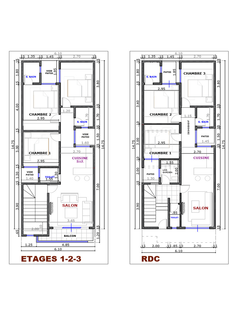 Plan RDC Etages | PDF