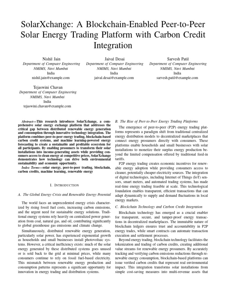 Blockchain Solar Energy Trading Platform | PDF | Renewable Energy ...
