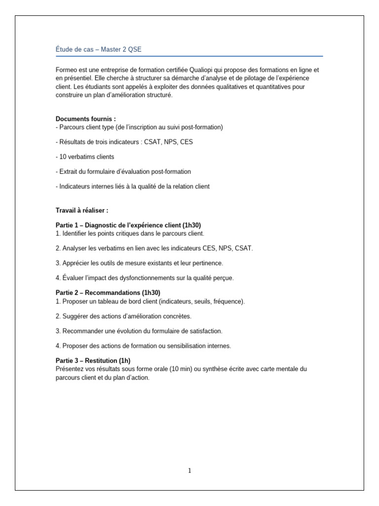 Amélioration de l'expérience client chez Formeo | PDF | Technologies de ...