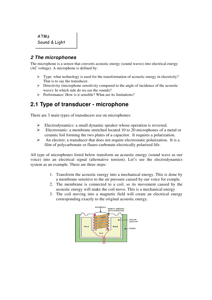 Microphone Technology and Types Explained | PDF | Science & Mathematics
