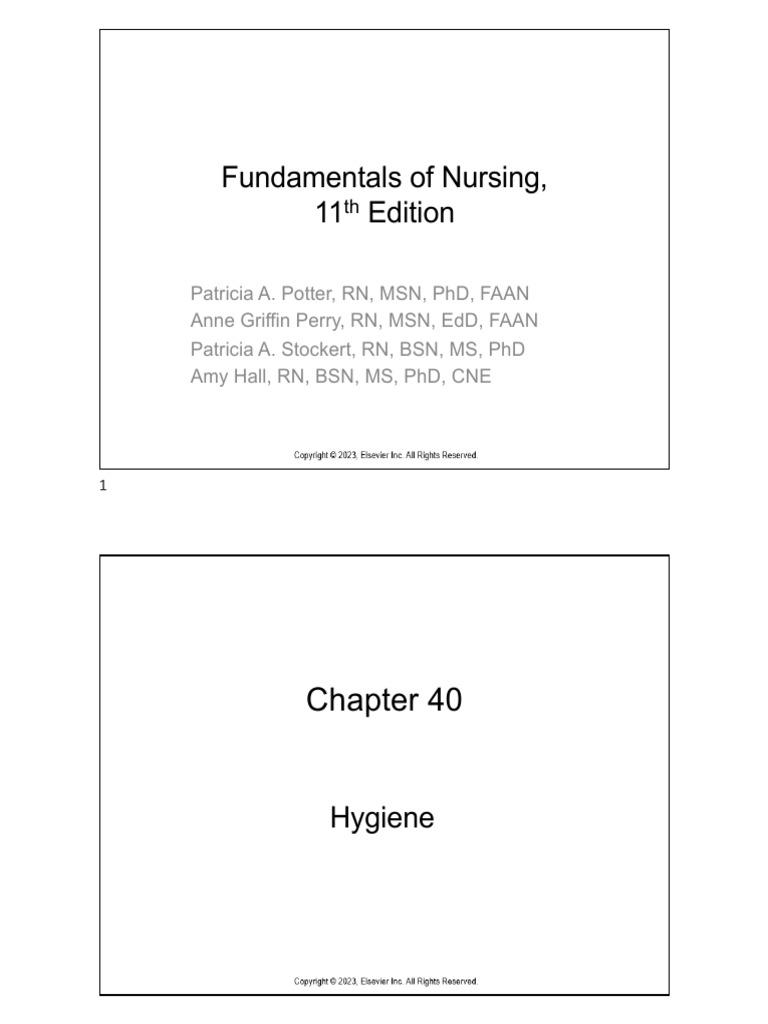 Chapter 040 | PDF | Nursing | Hygiene