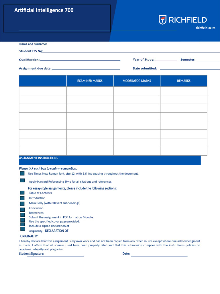Assignment Submission Guidelines | PDF
