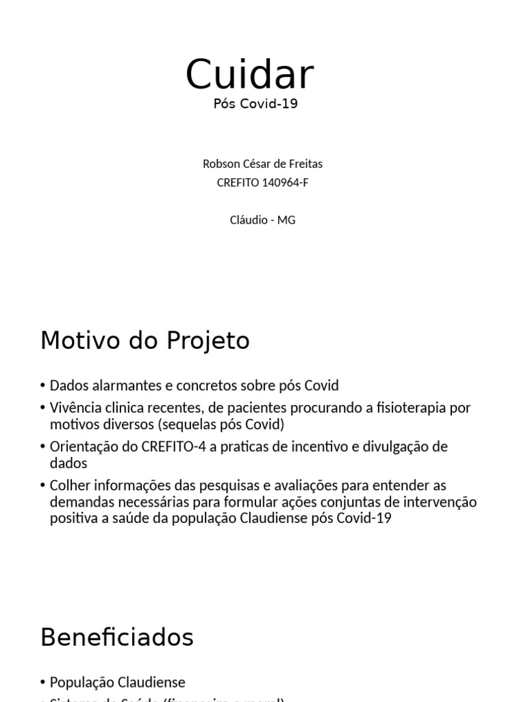 projeto Cuidar | PDF