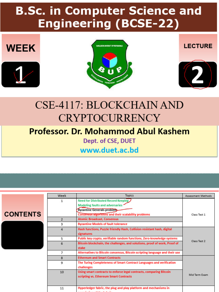 Blockchain and Cryptocurrency Course Overview | PDF | Bitcoin ...