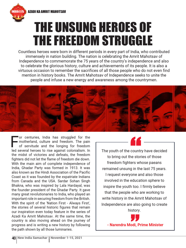 Unsung Heroes of India's Freedom Struggle | PDF | Indian Nationalism ...