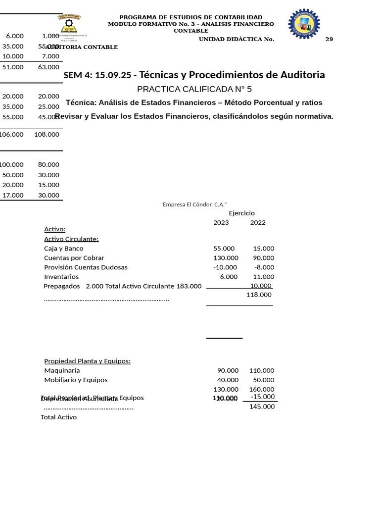 Semana 4 Practica 5 | PDF | Contabilidad | Estado de resultados