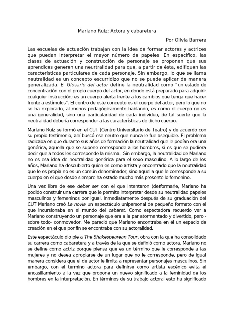 Actora y Cabaretera | PDF | Actor