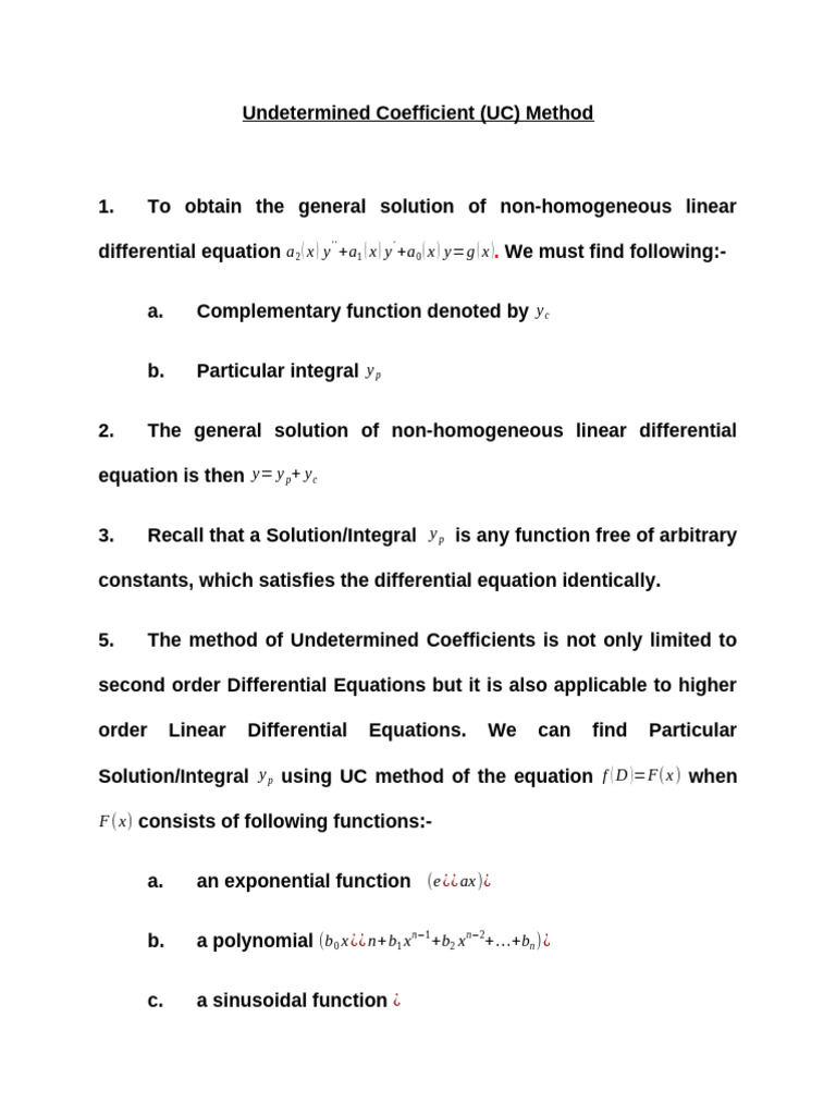 UC Method | PDF | Differential Calculus | Abstract Algebra