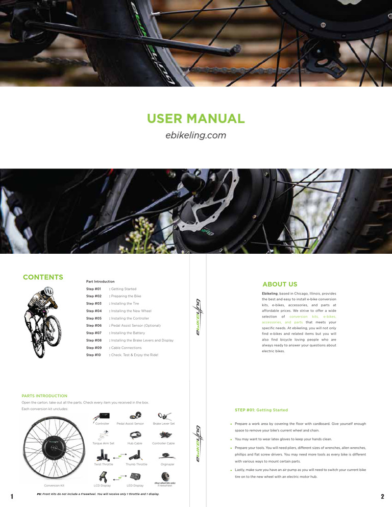 E-Bike Conversion Kit Installation Guide | PDF | Manual Transmission ...