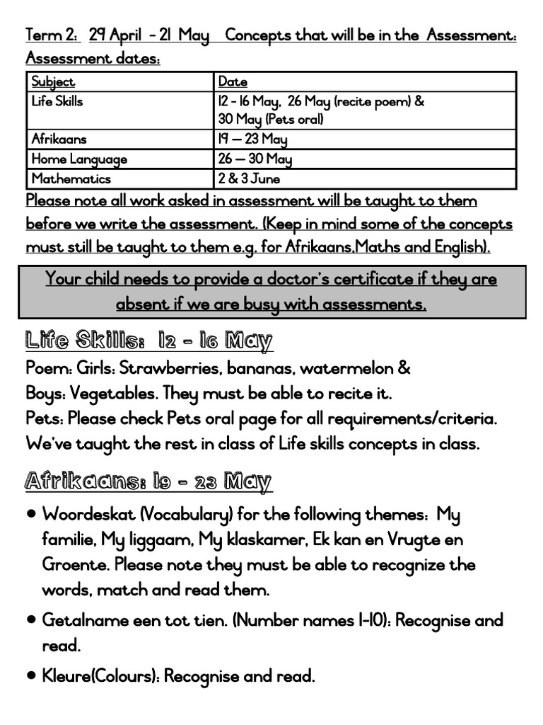 Grade 1 Term 2 Assessment Overview | PDF | Phonics | Linguistics