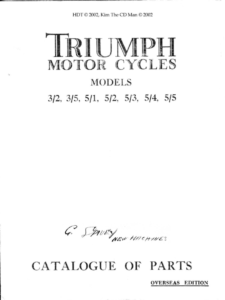Triumph Manual CD - 1934 - 3 - 5 | PDF