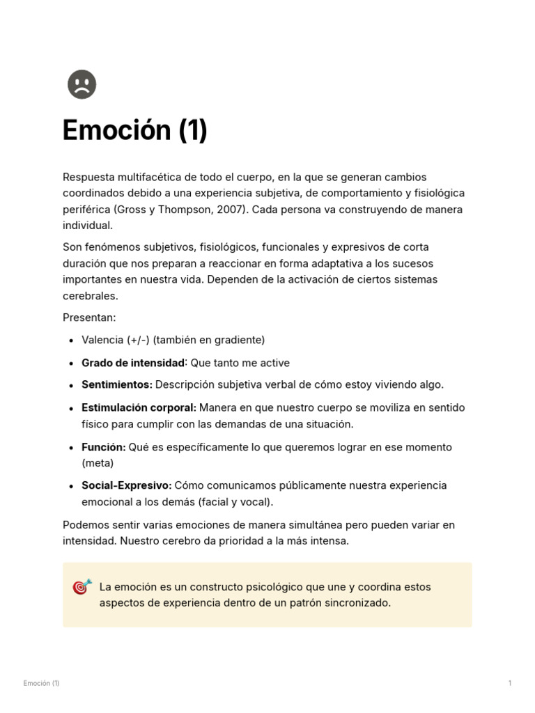 Características y Funciones de la Emoción | PDF | Las emociones ...