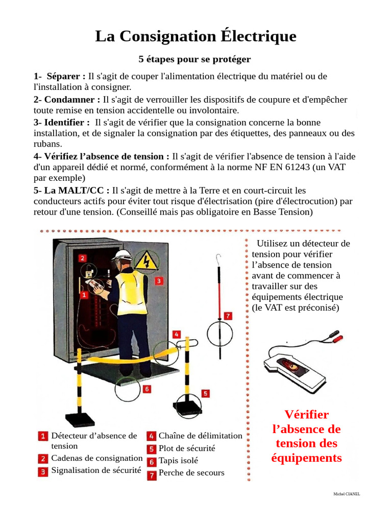 5 Étapes de la Consignation Électrique | PDF | Électricité