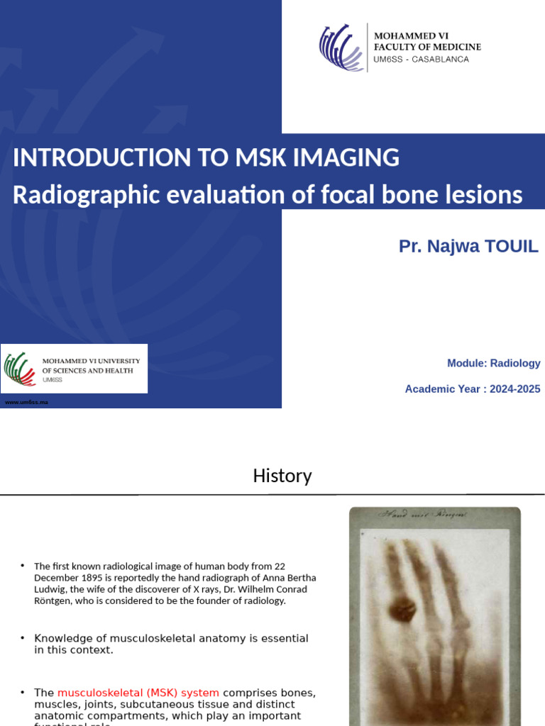 Course Radiological Evaluation of Focal Bone Lesions (1) 2 | PDF | Bone ...