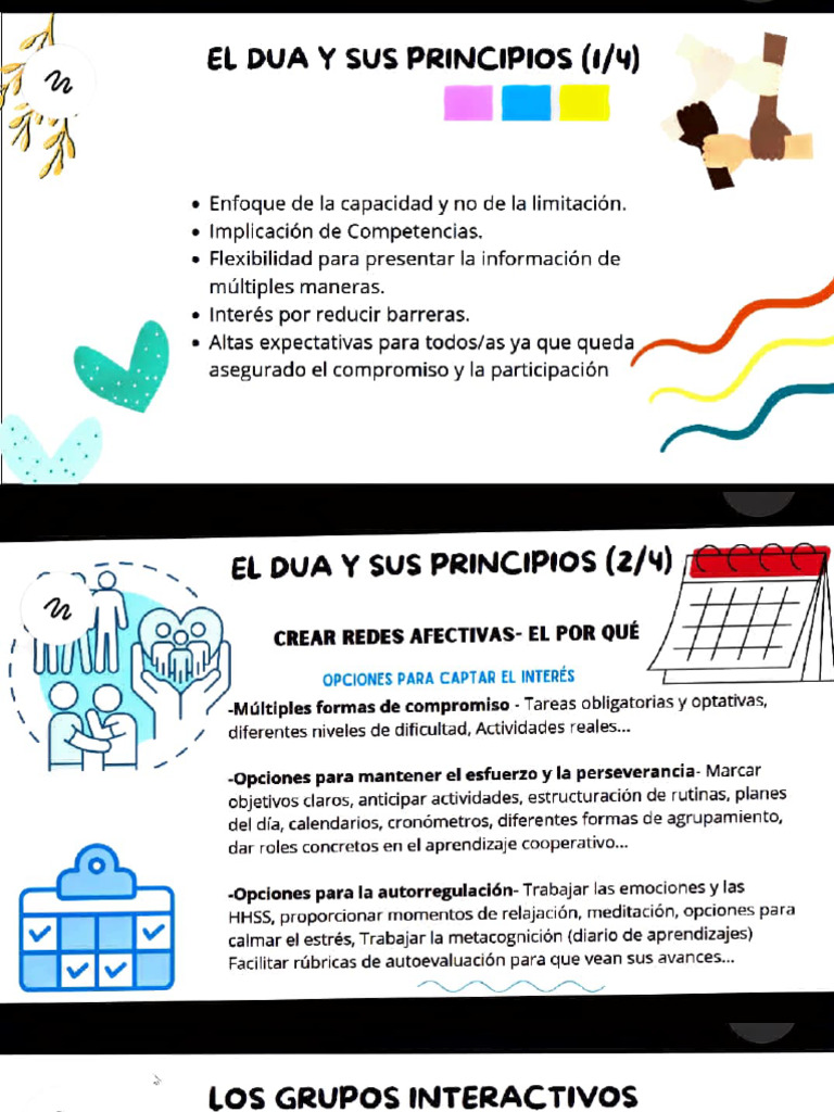 Principios del DUA en Educación Inclusiva | PDF | Teoría de la ...