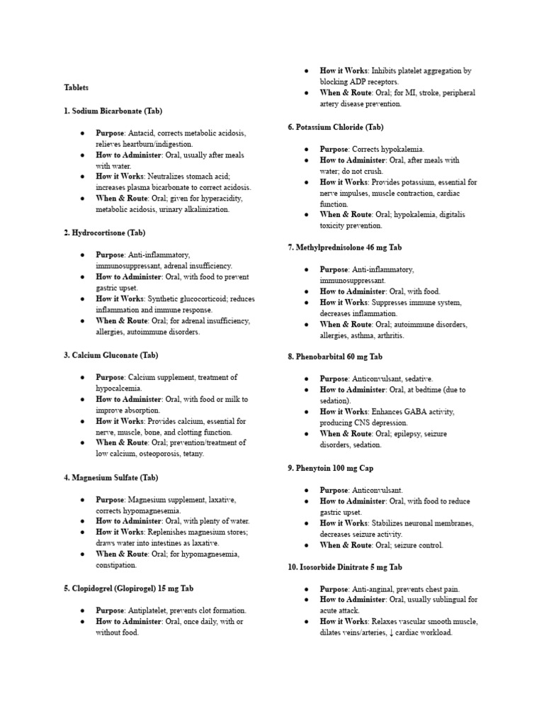 Essential Medications and IV Fluids Guide | PDF | Saline (Medicine ...
