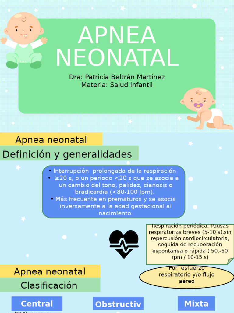 Apnea Neonatal: Definición y Tratamiento | PDF | Apnea | Feto