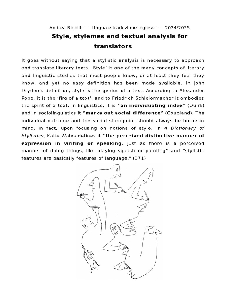 Analyzing Literary Style for Translation | PDF | Semantics | Idiom