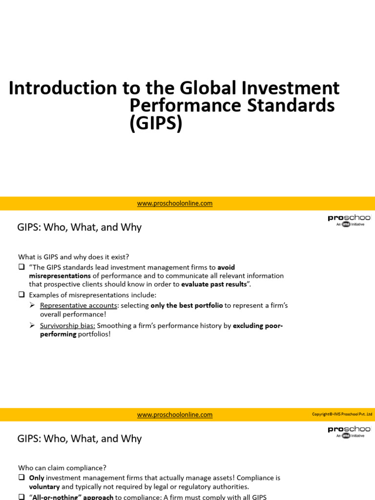 Understanding GIPS Compliance Standards | PDF | Regulatory Compliance ...