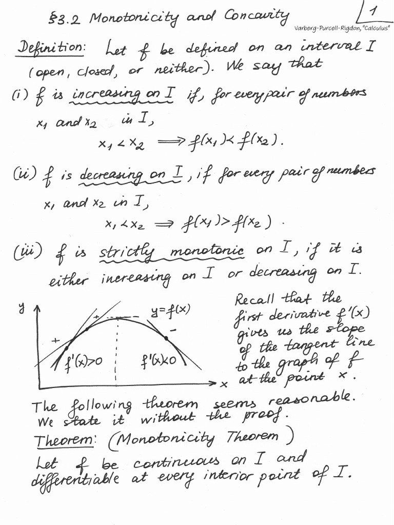 3.2monotonicity and Concavity | PDF