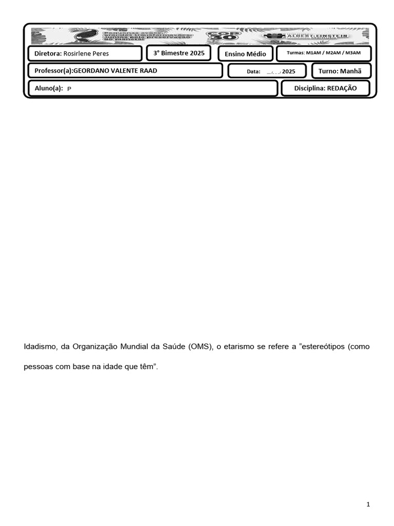 Etarismo e Direitos dos Idosos no Brasil | PDF | Terceira idade | Brasil