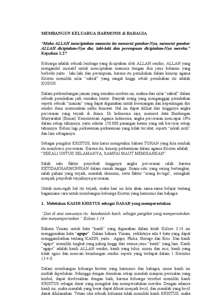 Membangun Keluarga Harmonis Pdf
