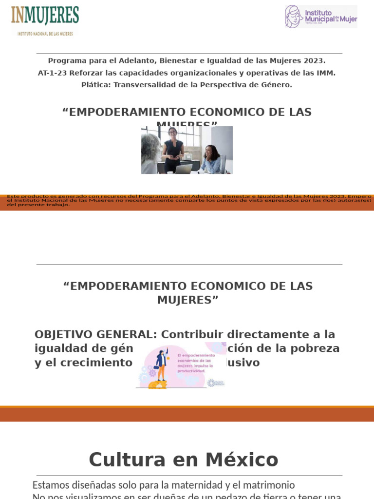 D. Ciudadania Empoderamiento Economico de Las Mujeres | PDF ...