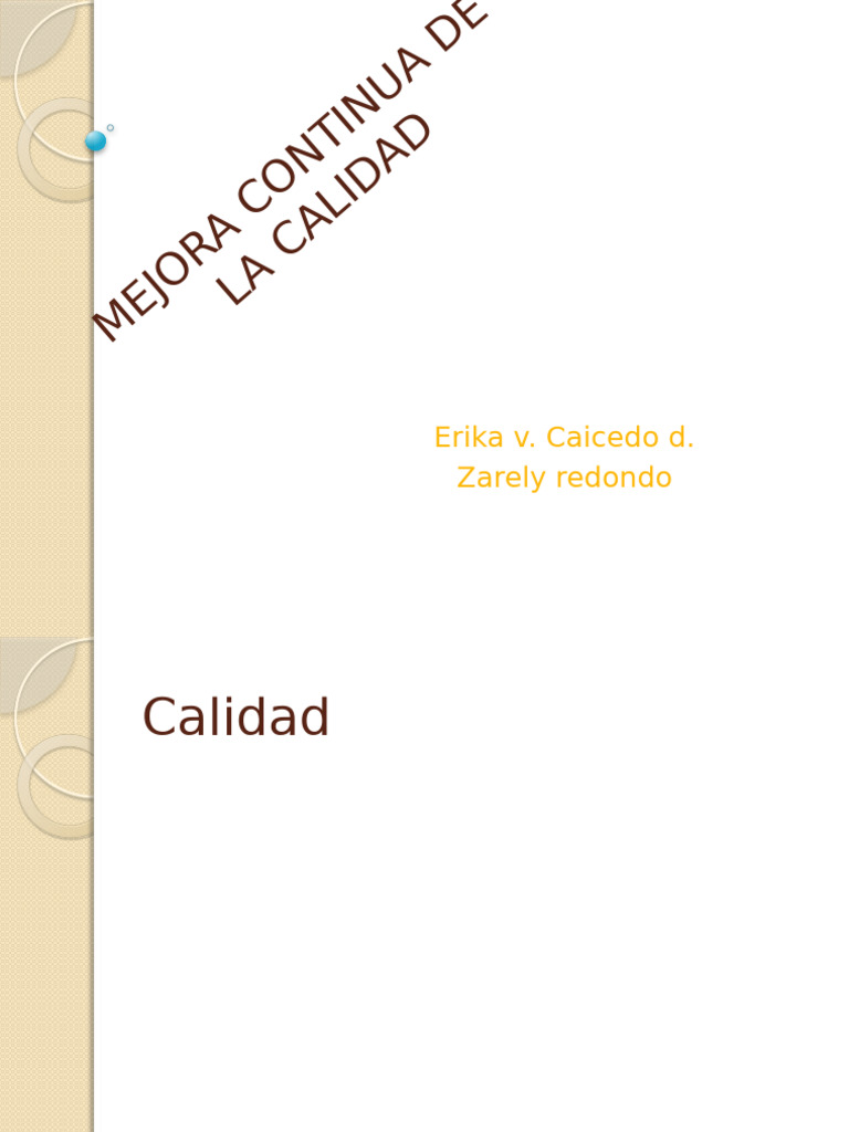 Mejora Continua de La Calidad | PDF