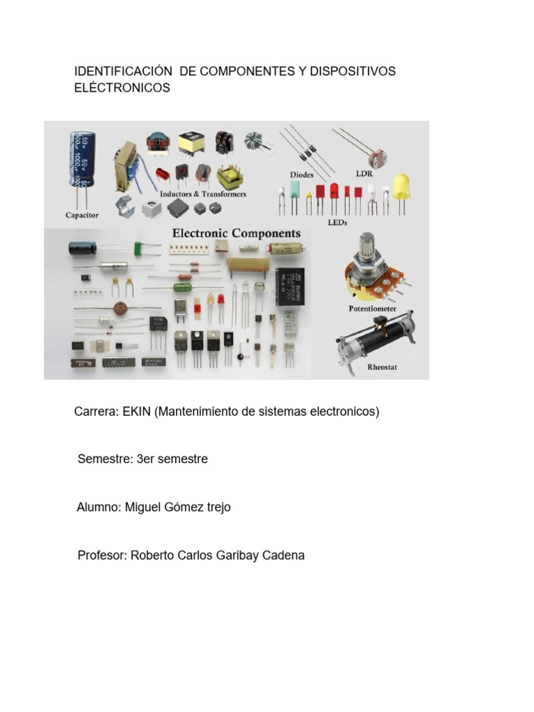 Identificación de Componentes y Dispositivos Eléctronicos-Miguel Gómez ...