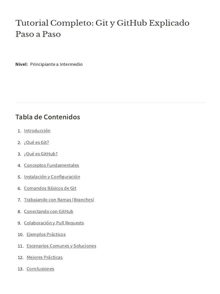 Guía de Git y GitHub para Principiantes | PDF | Informática | Software