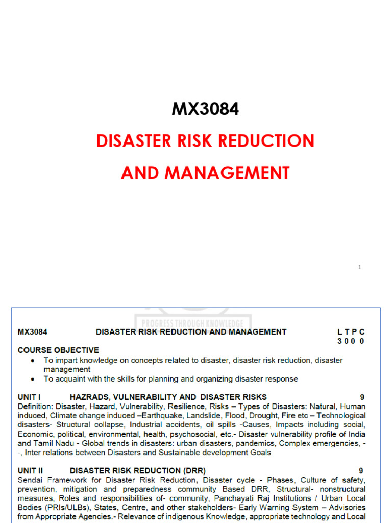 Understanding Disaster Risk Management | PDF | Natural Disasters ...