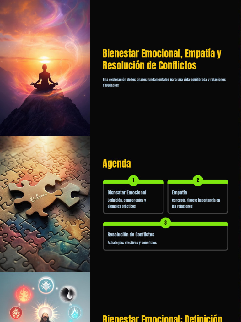 Bienestar Emocional y Resolución de Conflictos | PDF | Las emociones ...