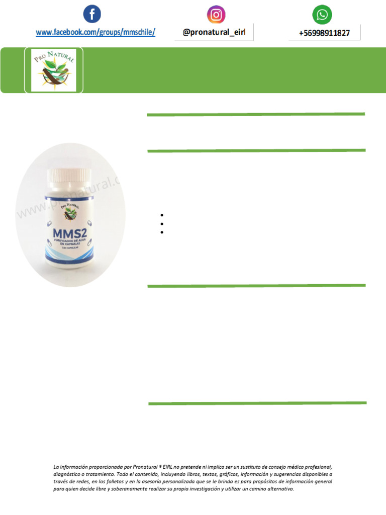 Prospecto MMS2 | PDF | Agua | Cáncer