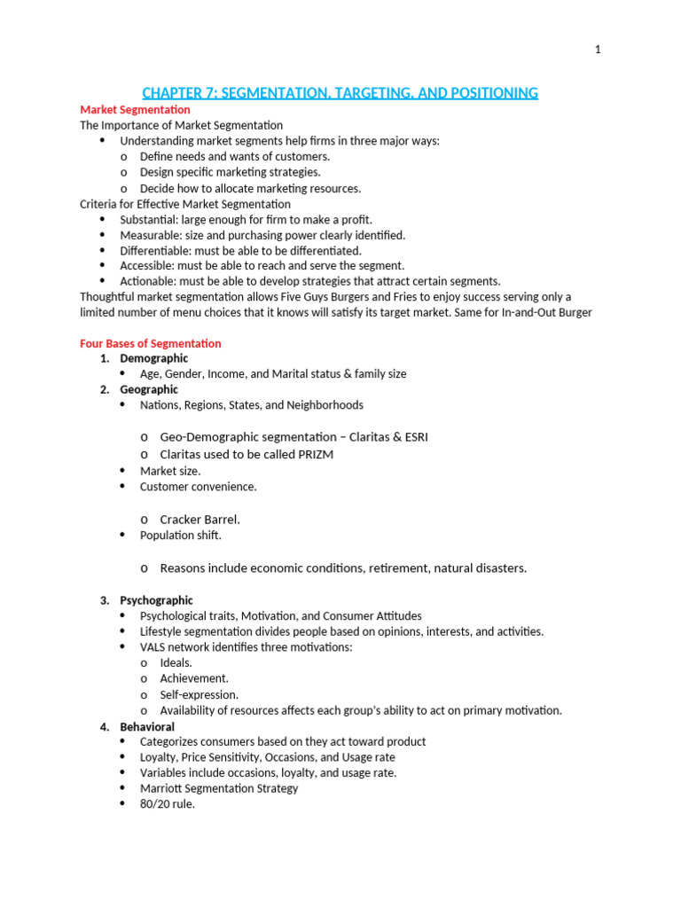 Market Segmentation and Targeting Strategies | PDF | Pricing | Market ...