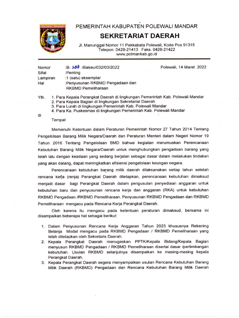 Rencana Pengadaan Barang Daerah 2023 | PDF