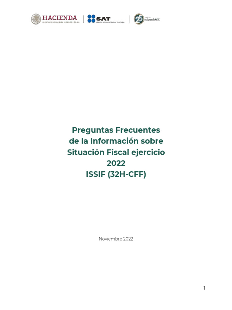 FAQ sobre ISSIF 2022 y su uso | PDF | Archivo de computadora | Estado ...