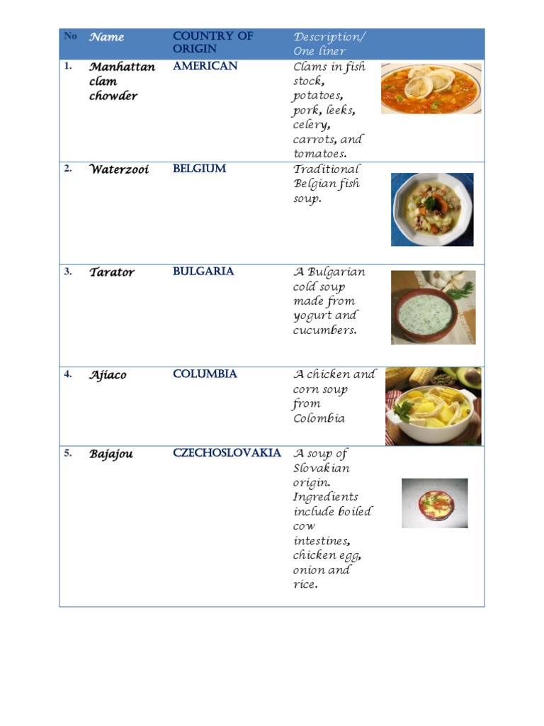 National Soups of Various Countries Chicken Soup European Cuisine