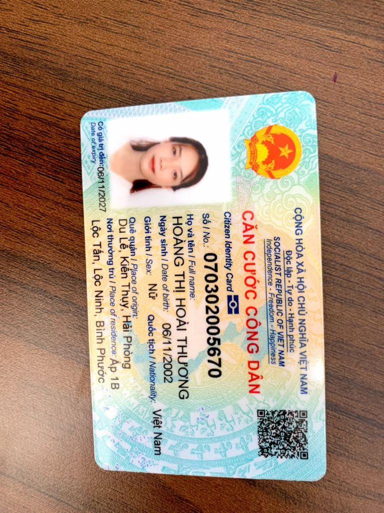 Cccd - Hoàng Thị Hoài Thương | PDF