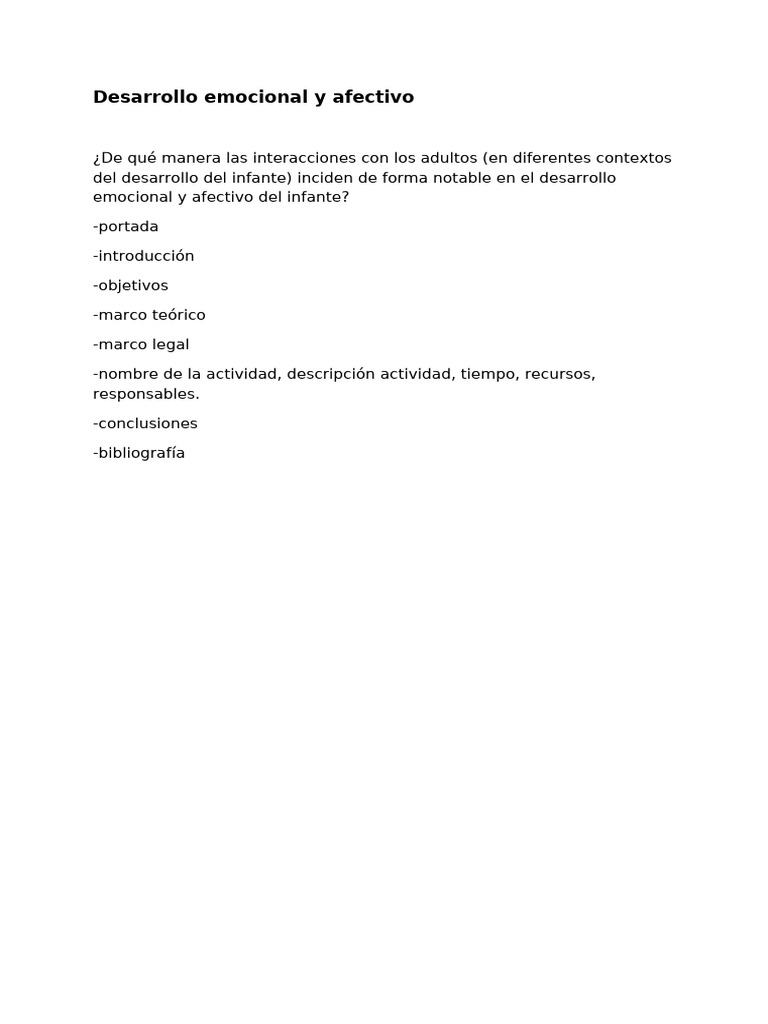 Impacto de Adultos en el Desarrollo Afectivo Infantil | PDF | Las ...