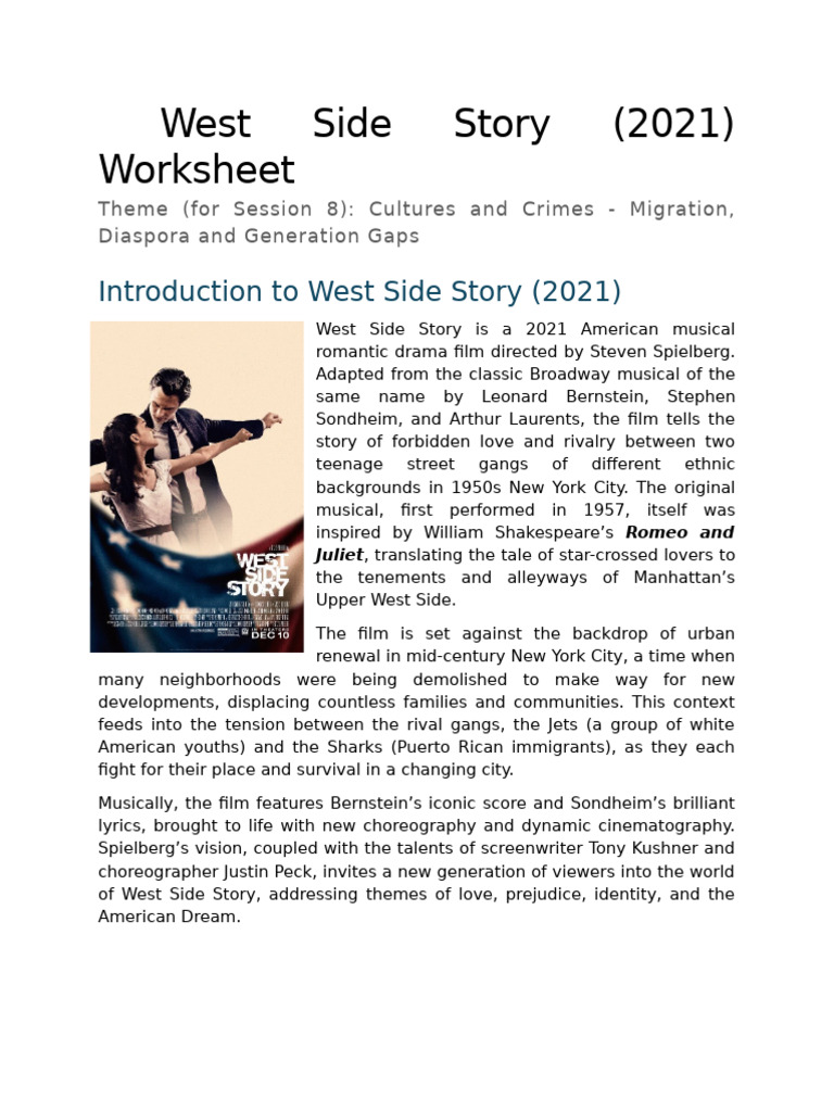 West Side Story 2021: Themes & Analysis | PDF