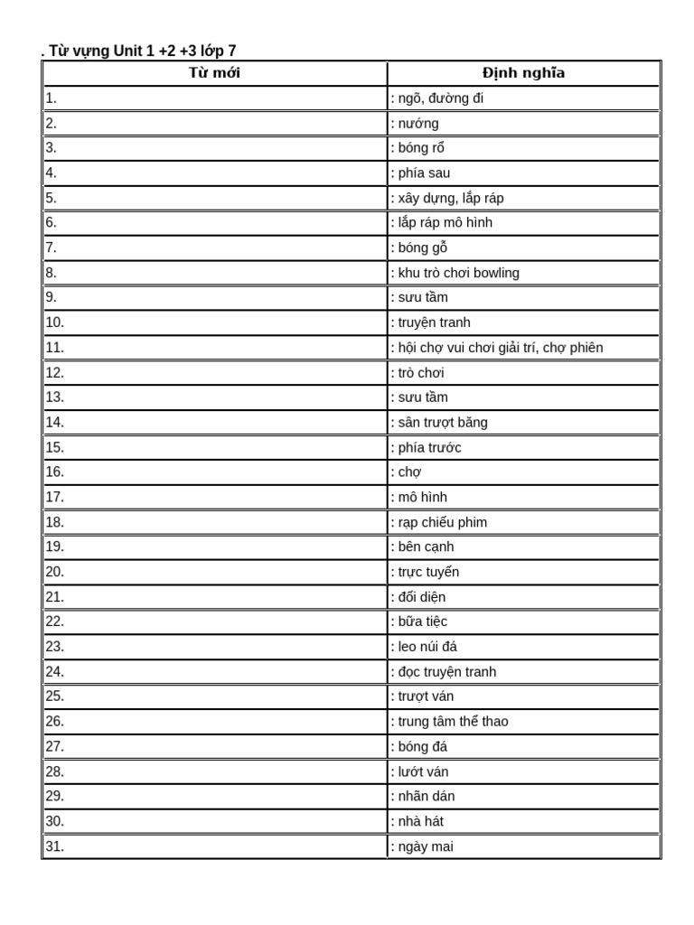T V NG Unit 123 L P 7 Free Time | PDF