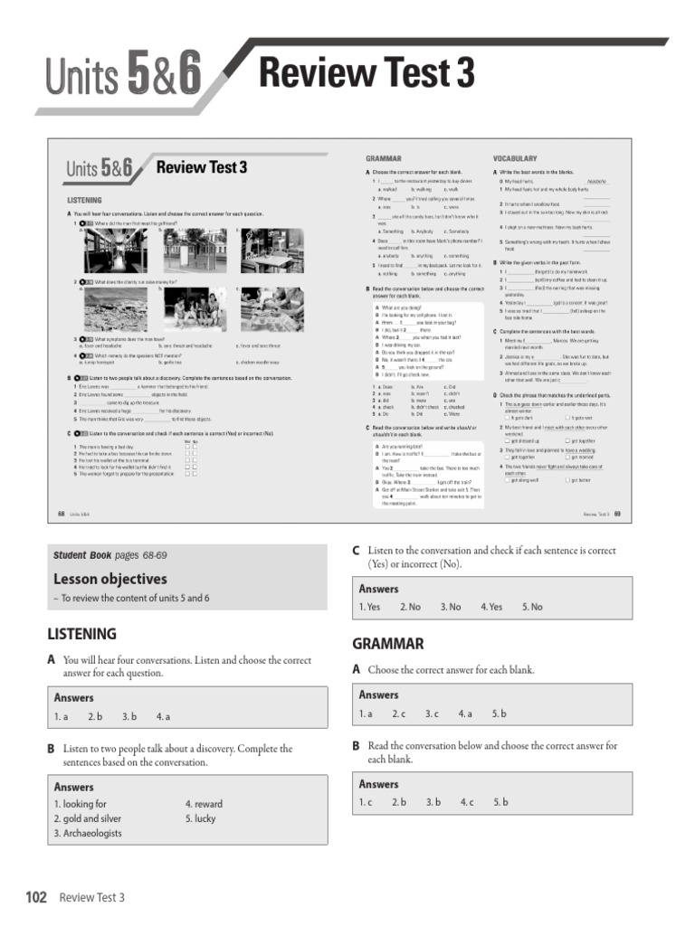 Review Test for Units 5 & 6 | PDF | Linguistic Typology | Linguistic ...
