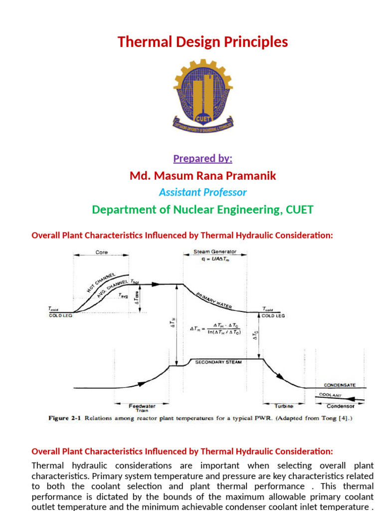 Thermal Design Principles in Nuclear Engineering | PDF | Nuclear Fuel ...