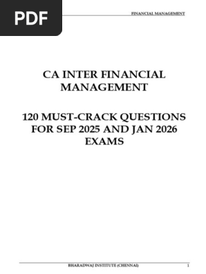 120 Essential CA Inter Financial Questions | PDF | Convertible