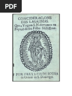 Considerações das lágrimas que a Virgem Senhora Nossa derramou na Paixão de seu filho Santíssimo