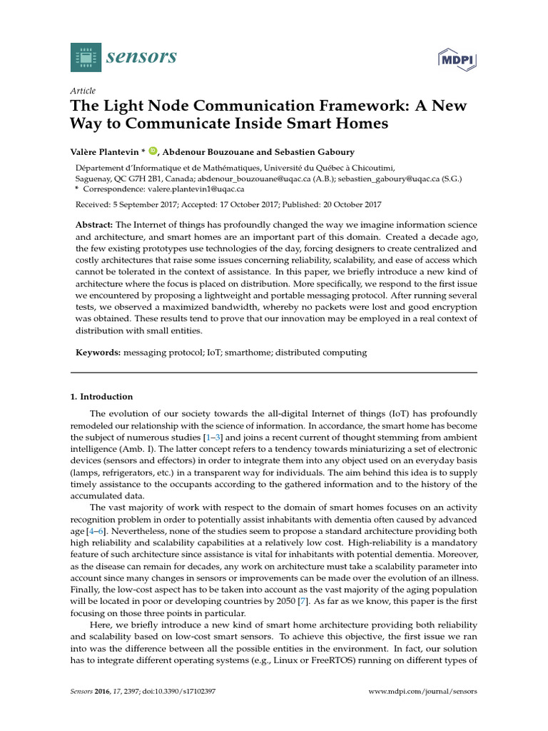 The Light Node Communication Framework A New Way T | PDF | Computer ...