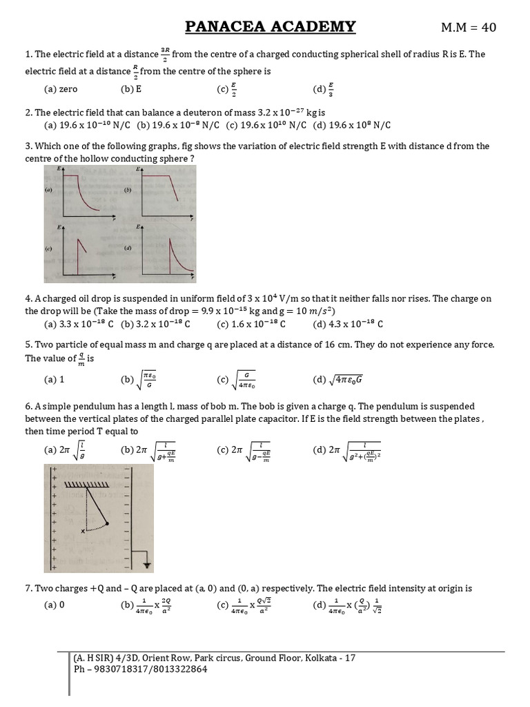 Electric Field Problems And Solutions Pdf