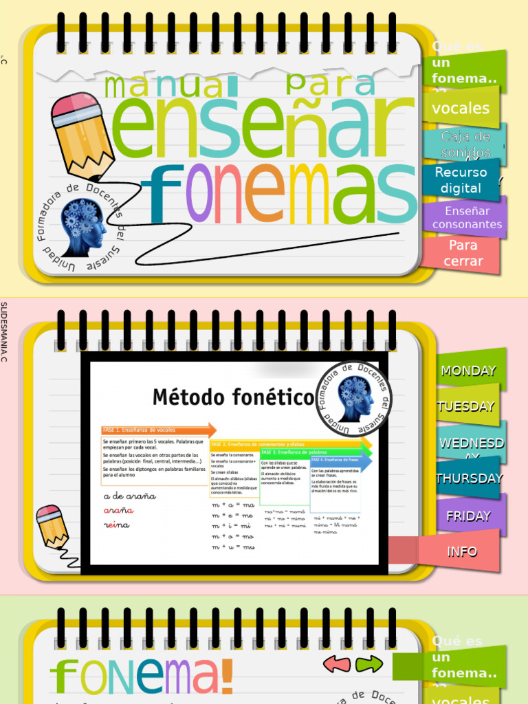 Enseñanza de Fonemas y Vocales | PDF | Escritura | Voz humana